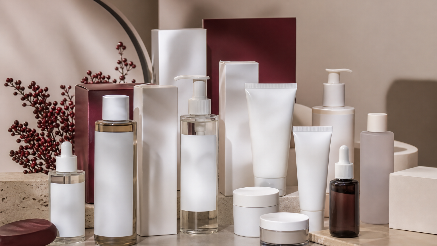 Blank private label K-beauty packaging moodboard for OEM ODM project planning